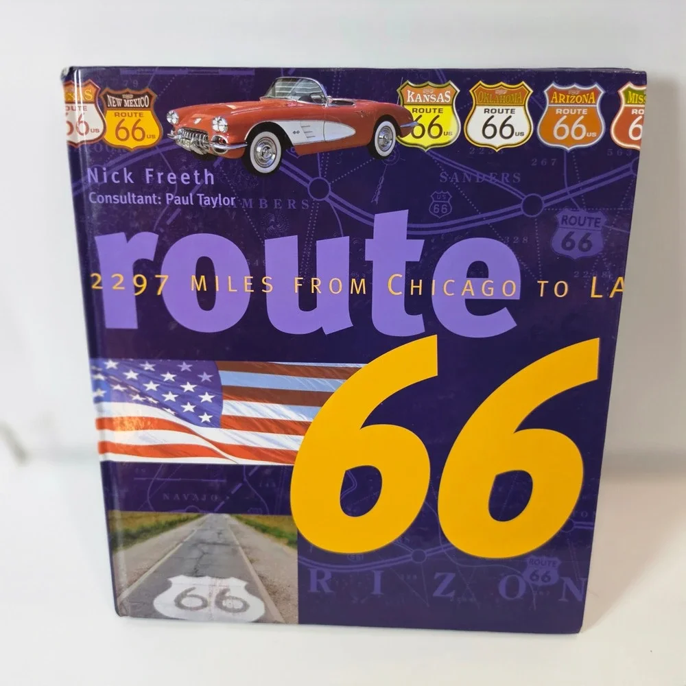 Route 66 2297 Miles From Chicago to LA Book Nick Freeth Travel Guide Hardcover